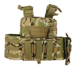 Chaleco táctico portador de placa Multicam para adiestramiento y caza