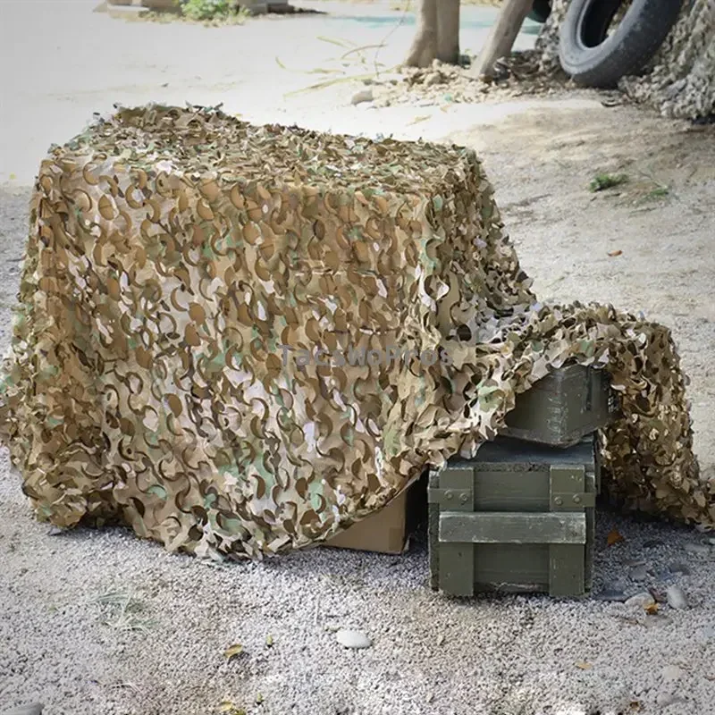 Red de camuflaje para caza al aire libre, juego de guerra, redes de camuflaje ciegas tácticas, cubierta de detección antiultravioleta, refugio solar para jardín, Militares - imagen 3