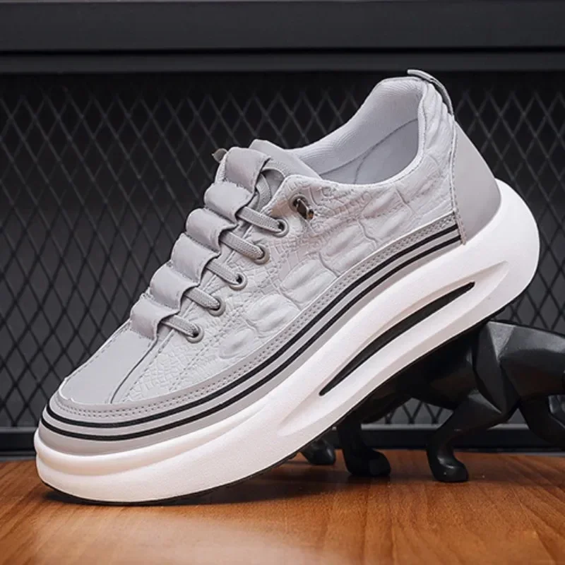 Zapatos Deportivos informales de moda para hombre, zapatillas ligeras para caminar al aire libre, zapatillas de plataforma antideslizantes, nuevos mocasines, Tenis masculinos - imagen 5