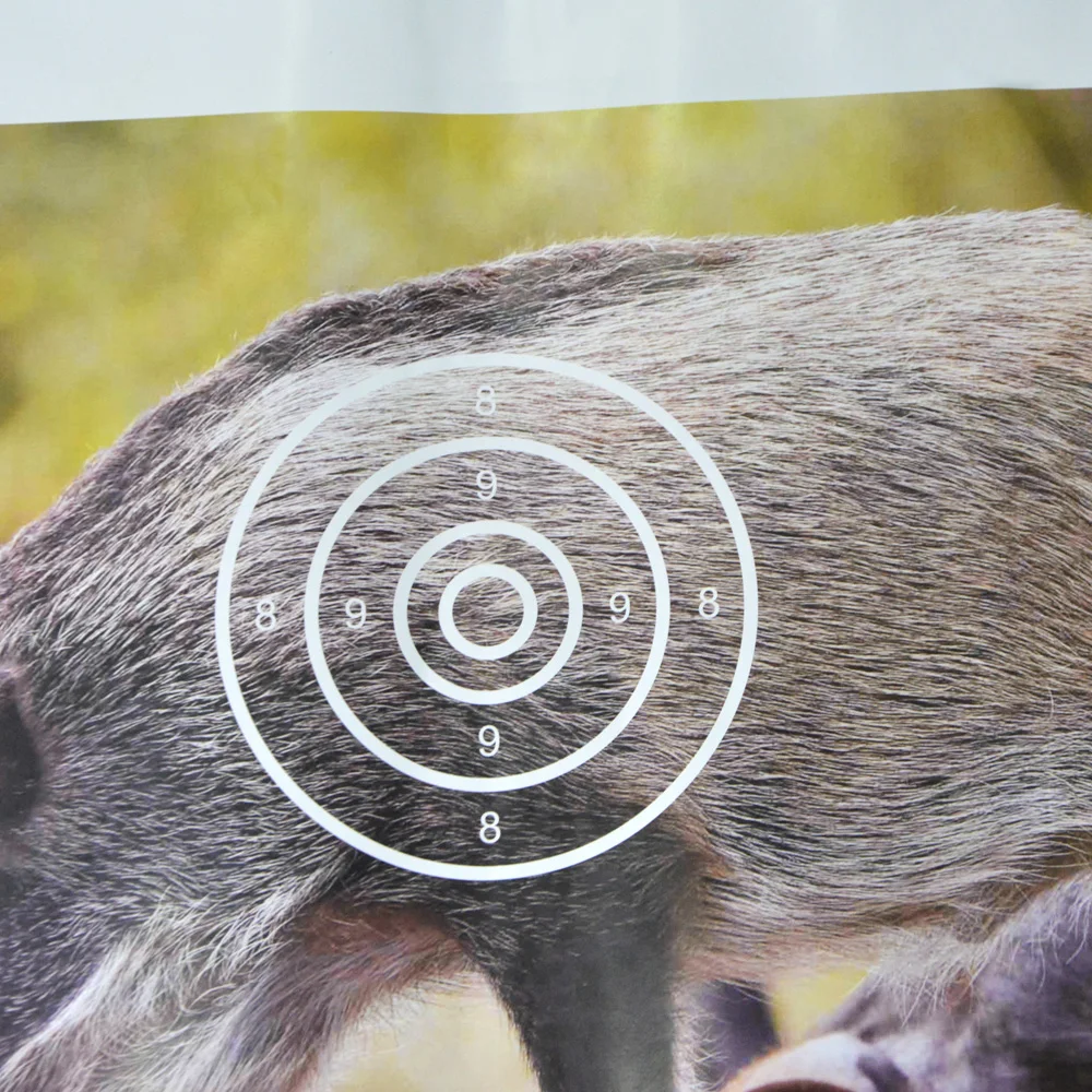 20/30 Uds. Papel de destino de animales de tiro con arco 40x40cm flecha de tiro objetivo arco de papel práctica de caza jabalí cara de destino engrosada - imagen 2