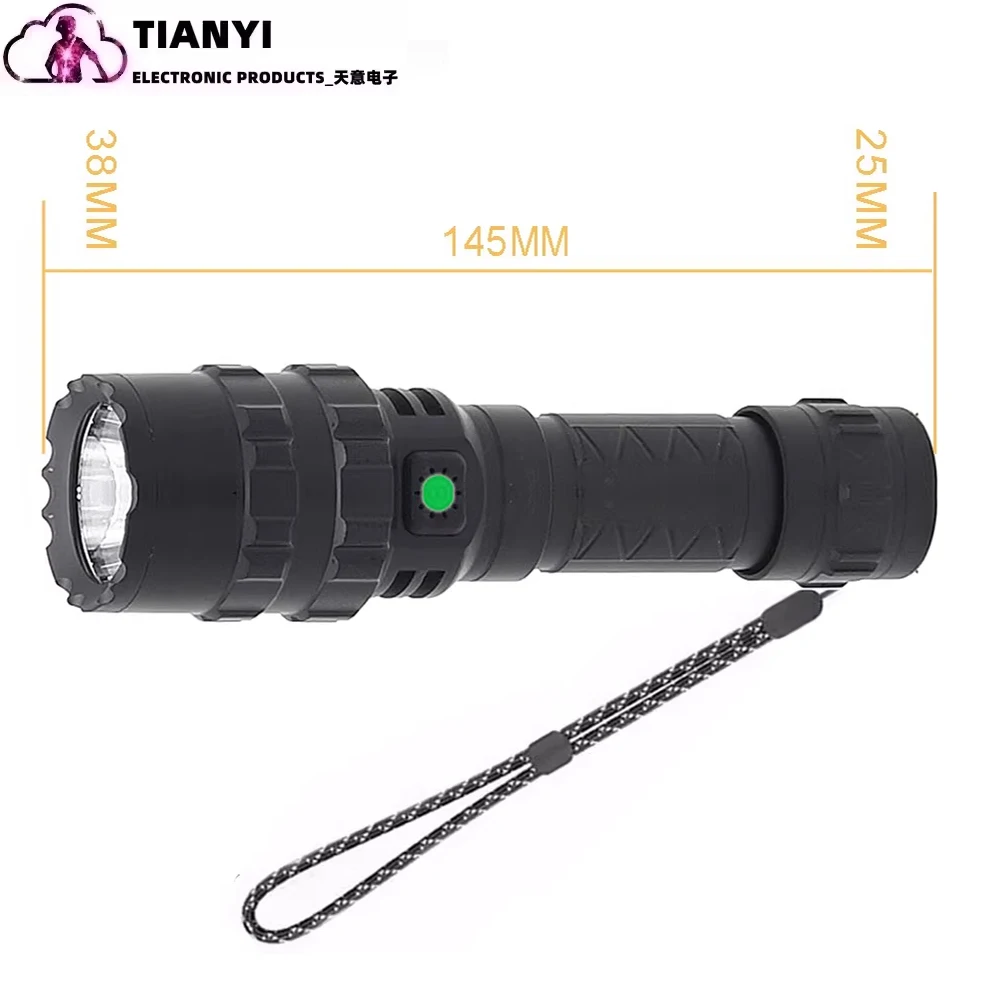 Linterna con lúmenes altos, luz táctica recargable, montaje Picatinny, interruptor de presión, larga distancia, zoom de 30W, L2 - imagen 2