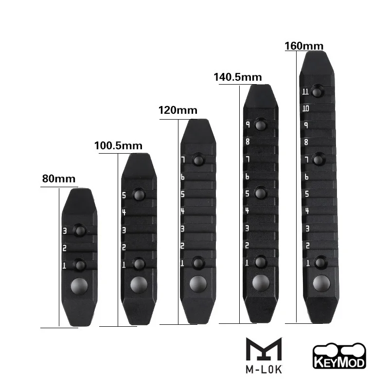Cortina de riel Picatinny táctica de 20mm, cubierta de riel MLOK KEYMOD de aluminio CNC, eslinga de pistola para Rifle, hebilla de fijación, Base de montaje para caza Airsoft - imagen 5