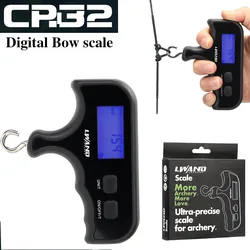 Báscula de tiro con arco, peso de tracción, equipaje, 4,5-110 libras, pantalla LED de peso de retención de pico de Metal para arco recurvo compuesto, batería no incluida