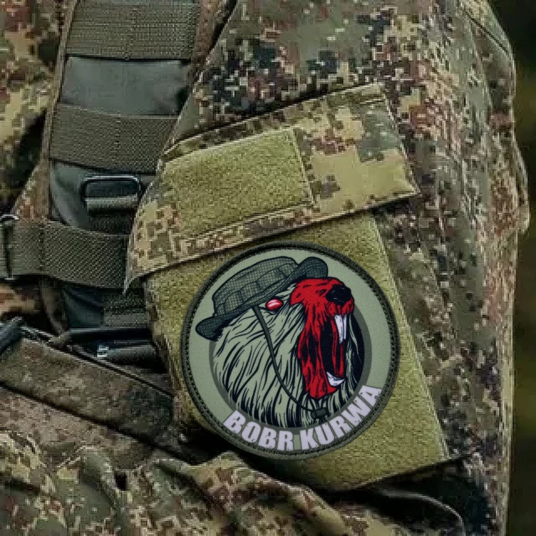 "BOBR KURWA", periféricos de juego, insignia de moral, emblema BOBR, parches tácticos de gancho y bucle, pegatina de impresión decorativa para mochila - imagen 5