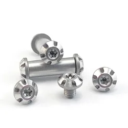 10 set/lote 10 tamaños M3.5 hilo cuchillo mango pares tornillos de bloqueo husillo remache eje clavo T10 Torx cabeza de botón DIY piezas de fabricación