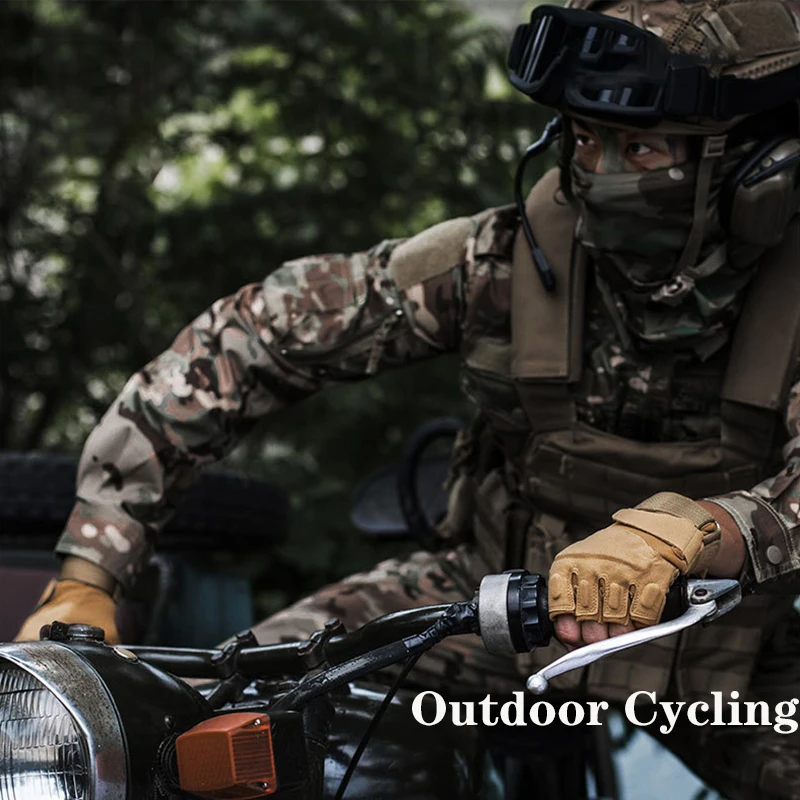 Guantes tácticos sin dedos para Paintball, guantes militares de combate Airsoft, Camping, ciclismo, escalada, senderismo, caza, medio dedo - imagen 5