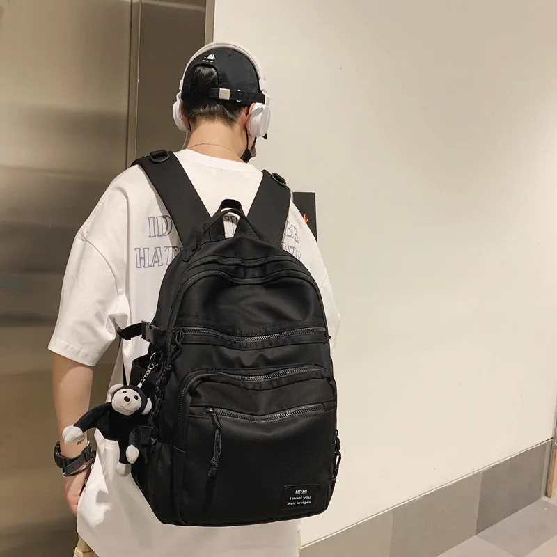 Lawaia-mochila escolar de gran capacidad para hombre y mujer, morral bonito de Color sólido para estudiantes, viajes de ocio, novedad - imagen 4