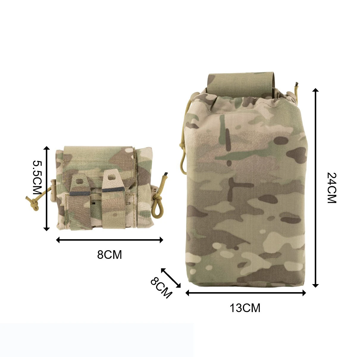 Mini bolsa de reciclaje plegable con sello de cintura, bolsa de almacenamiento para revistas Molle - imagen 2