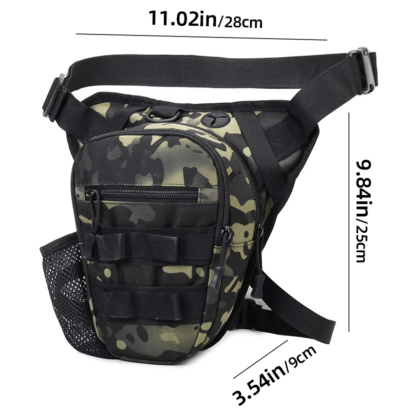 Bolsa de pierna para deportes al aire libre, escalada táctica, senderismo, caza, riñoneras Molle, ciclismo, Camping, senderismo, bolsa cruzada - imagen 5