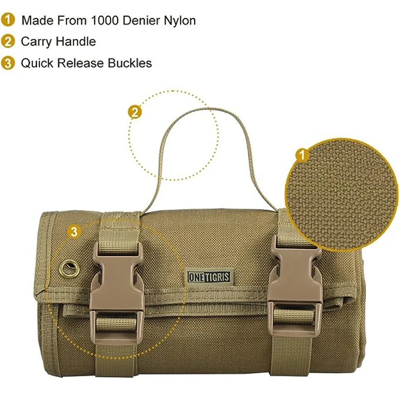 ONETIGRIS Estera de tiro - Estera de tiro enrollable Estera de tiro propensa Estera de manta de tiro táctica para tiro de alcance de caza - imagen 3