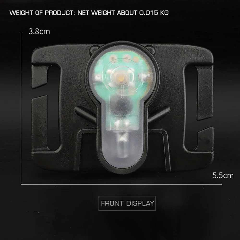 Luz de señal táctica MOLLE, chaleco de caza, mochila, correas, luz de señal estroboscópica de supervivencia de emergencia portátil para exteriores, resistente al agua - imagen 2
