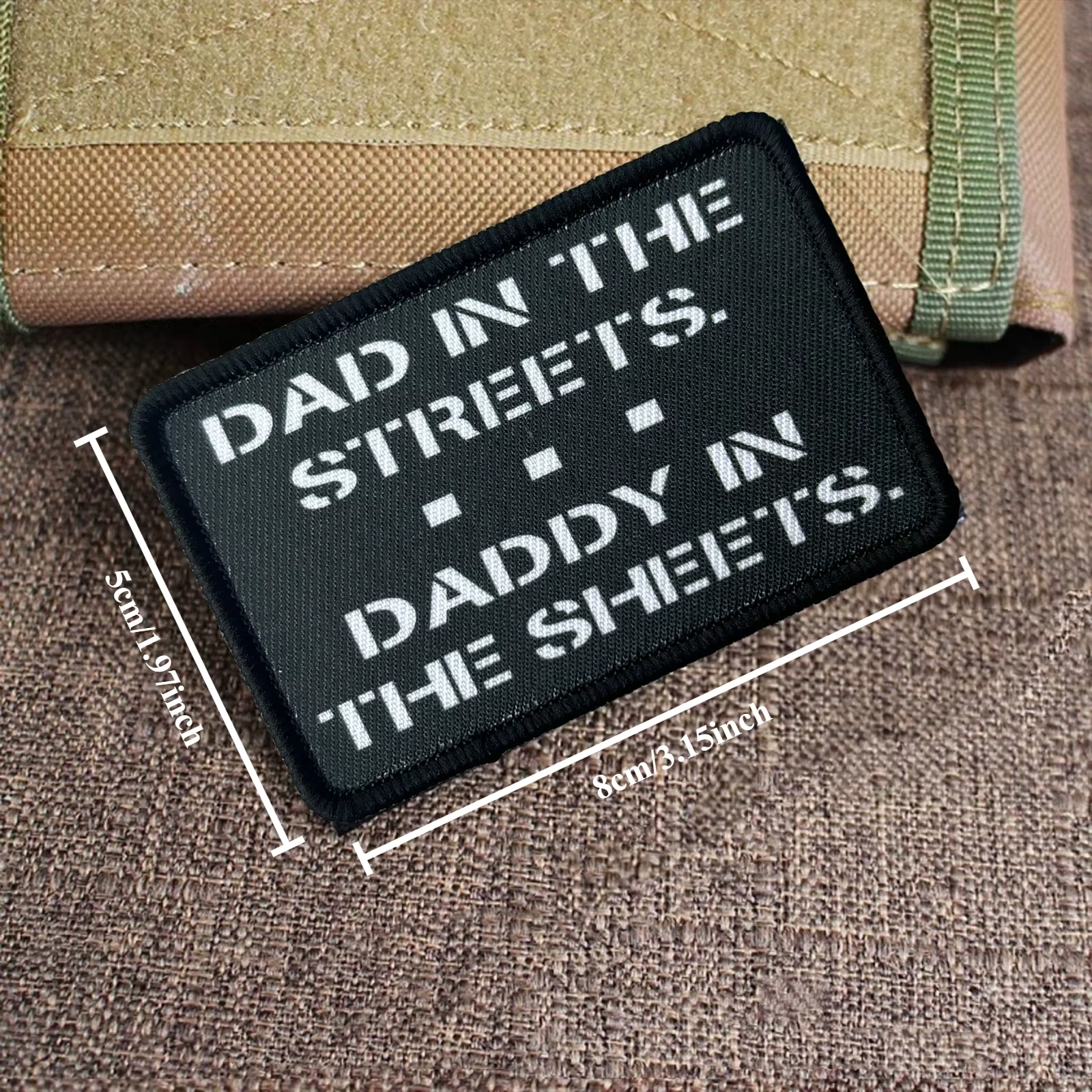 Parche táctico moral con velcro – Diseño papá para mochila - imagen 2