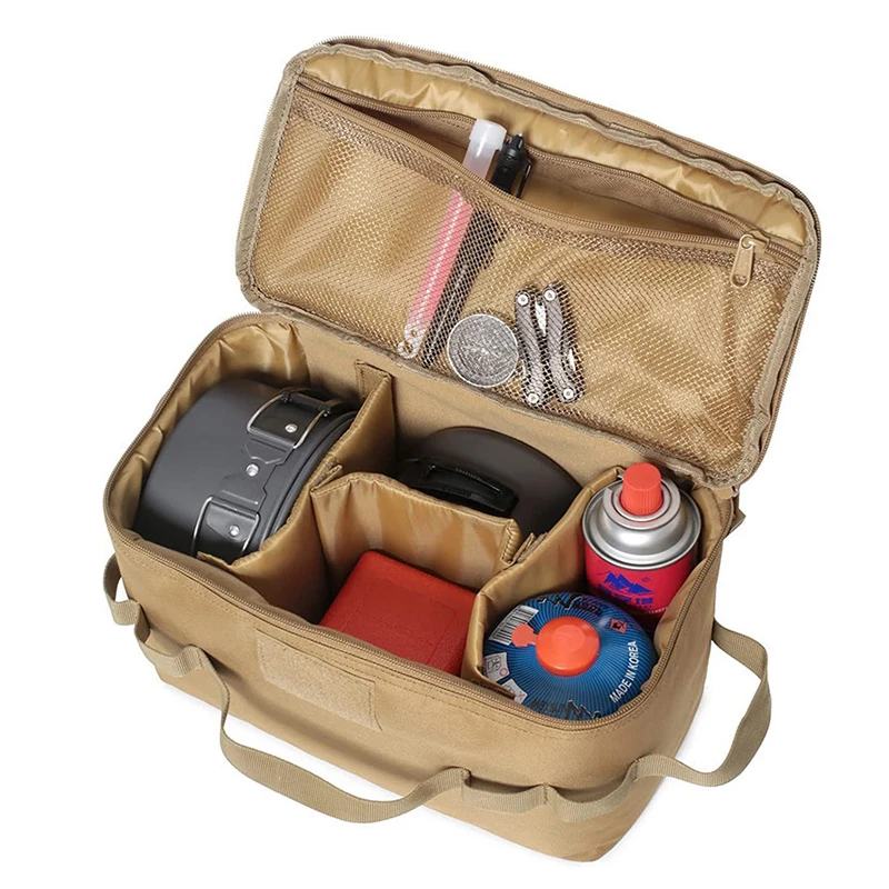 Bolsa de almacenamiento de tanque de Gas para acampar al aire libre, bolsa de herramientas para uñas de tierra de gran capacidad, bote de Gas, utensilios de cocina para Picnic, bolsa de Kit - imagen 3