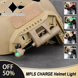 Linterna LED táctica para casco con modos rojo verde blanco IR caza
