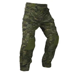 Pantalones tácticos MultiCam ripstop con rodilleras y sistema MOLLE