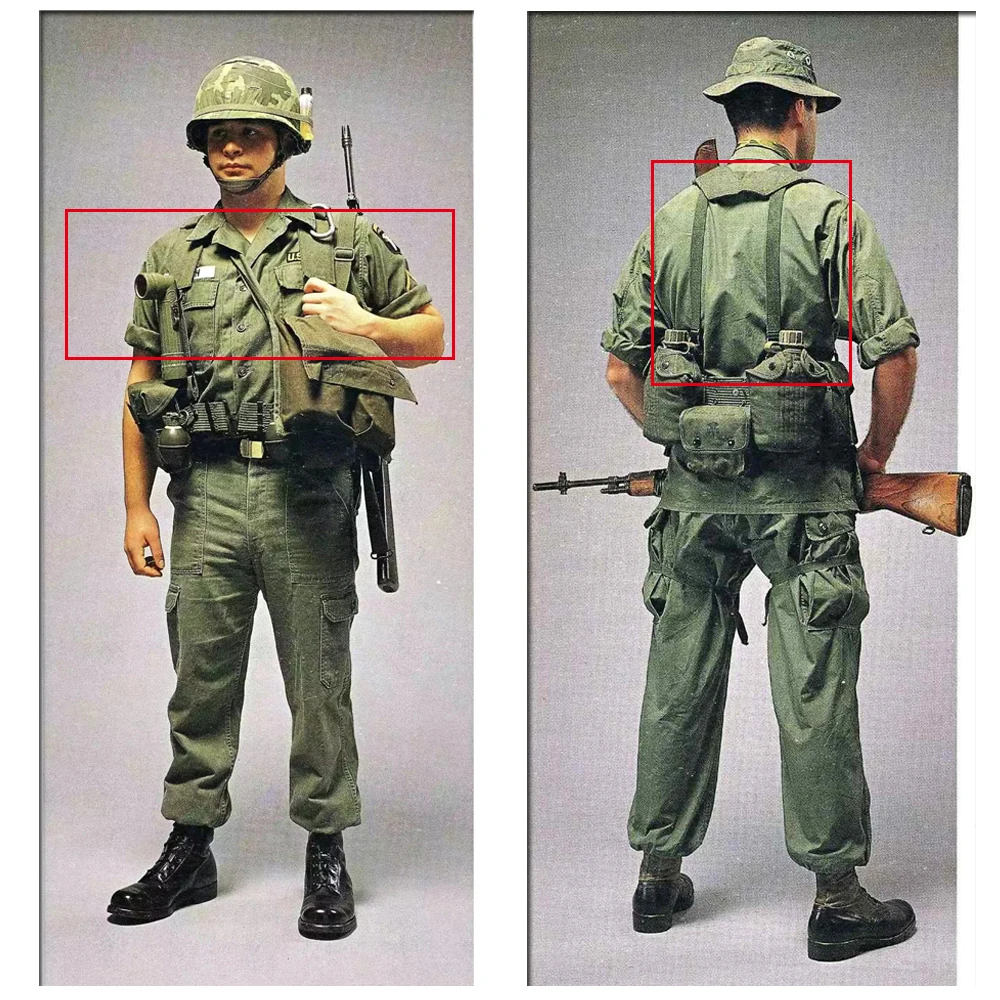 Eslinga M1956 de la guerra de Vietnam, soldado americano Retro H, equipo de la Segunda Guerra Mundial, paquete combinado, correa táctica M1956 - imagen 2
