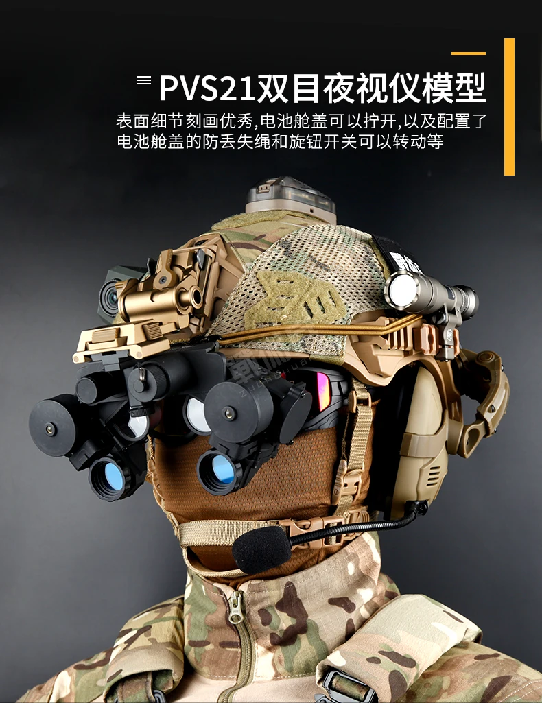 Juego de casco táctico Airsoft wendy con auriculares de comunicación, gafas de visión nocturna, modelo NVG para juegos de rol, tiro con juegos CS - imagen 5