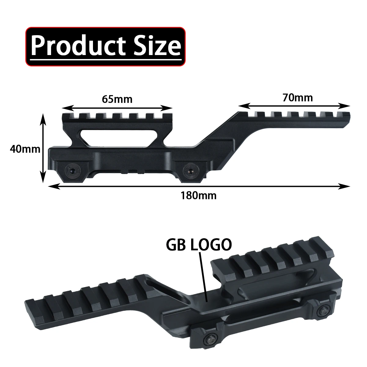 Montaje elevador óptico Hydra de 2,26 "2,91" para colimador holográfico 551 552 553 558 mira de punto rojo PEQ-15 PEQ15 láser riel de 20mm - imagen 5