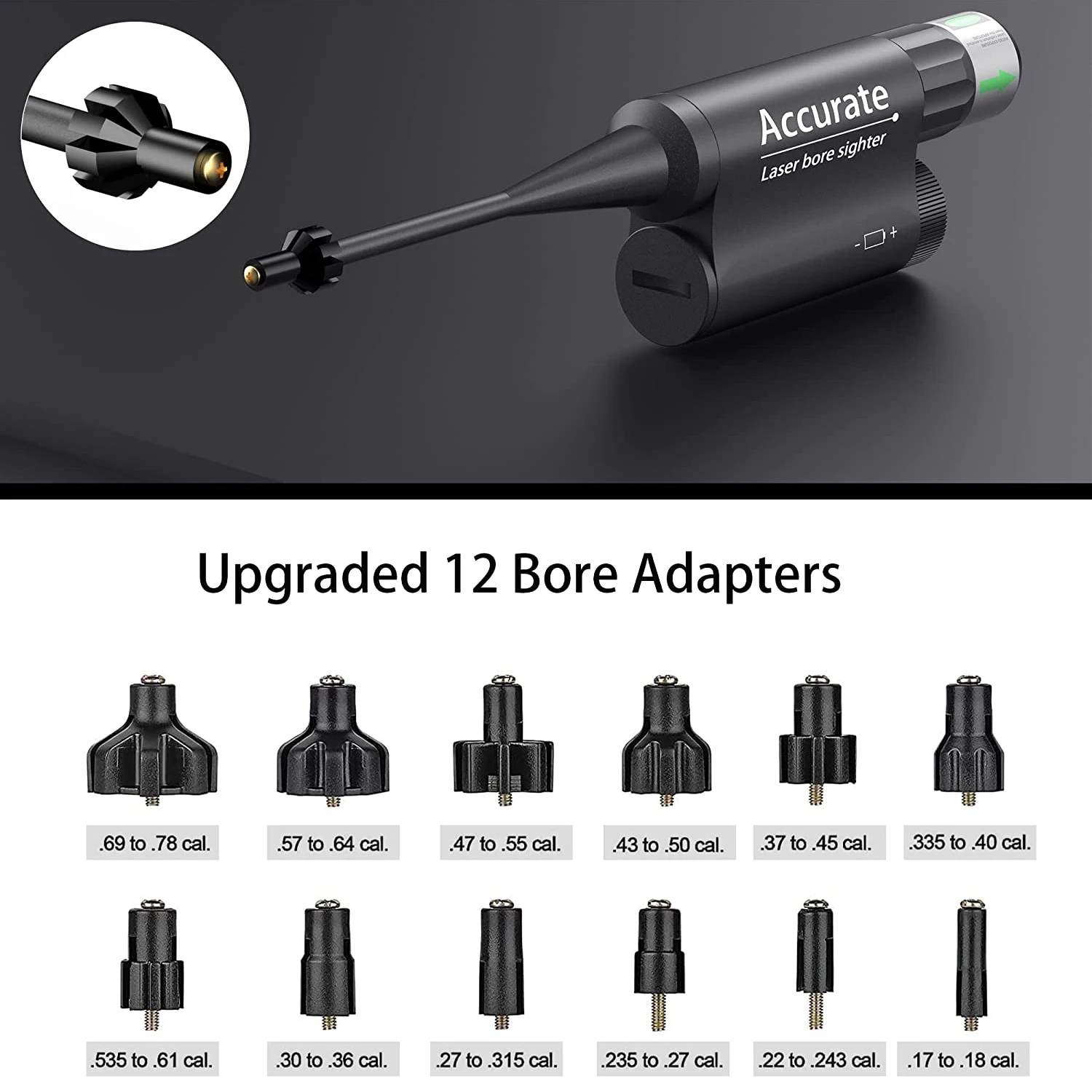 Kit de Mira táctica de calibre 177 a 12GA para Rifles, pistolas de caza para miras a cero, puntero rojo y verde - imagen 2