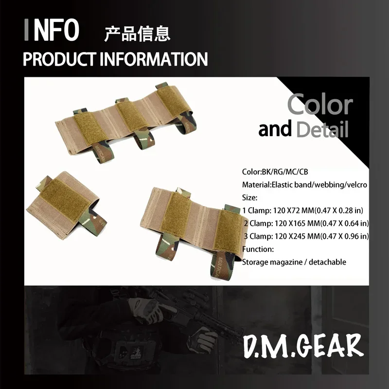 Bolsa táctica individual doble Triple 556, compartimento de partición, portador magnético, gancho y bucle elásticos - imagen 2