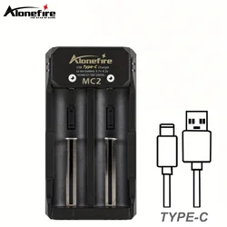 Alonefire MC2 cargador Li-ion 18650/21700 para baterías recargables