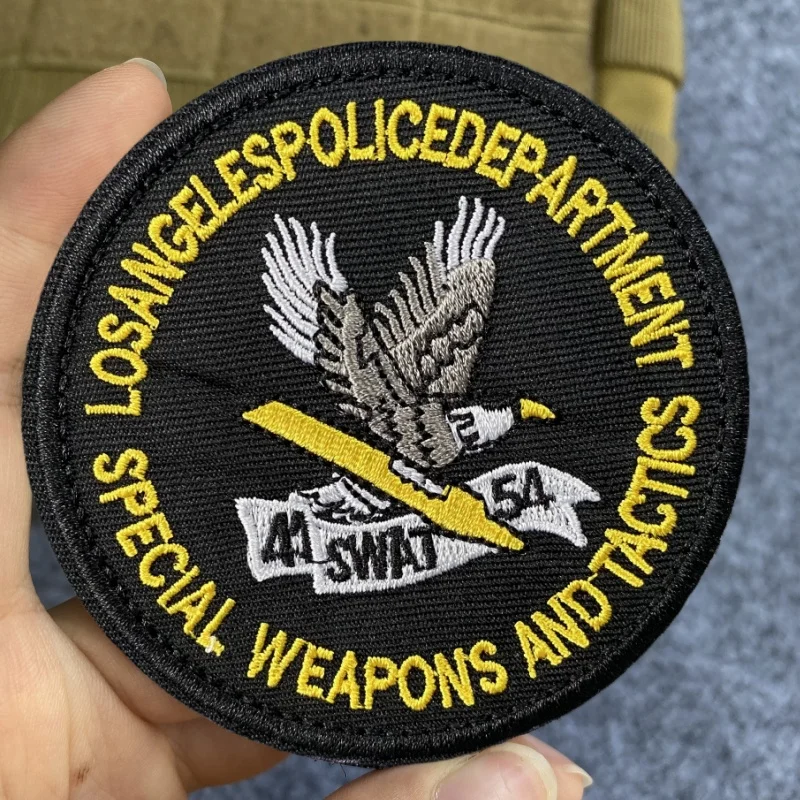 Brazalete del equipo de rescate de esterco Federal de EE. UU., insignia de moral, parche bordado de gancho y bucle, mochila de águila de investigación HRT, pegatina táctica - imagen 2