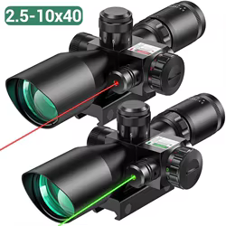 Mira telescópica 2.5-10x40 Mil-dot iluminada con láser