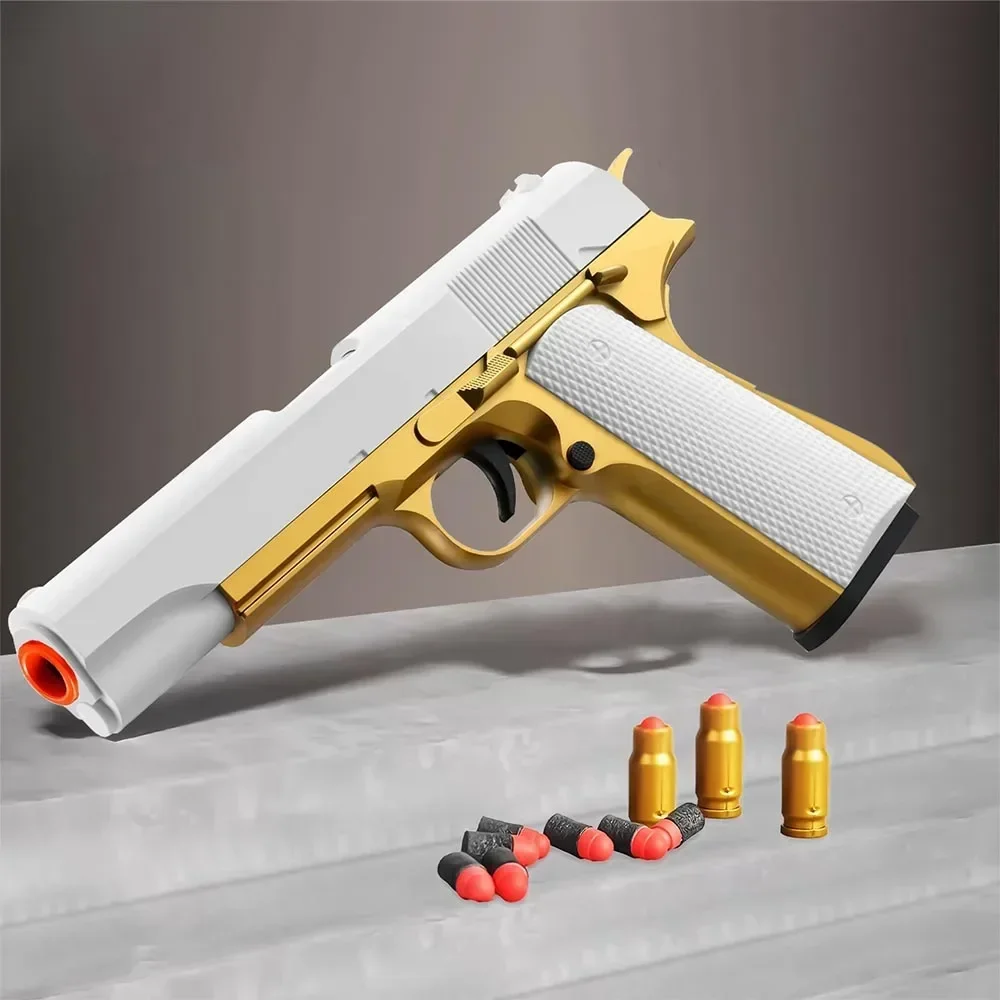 100 balas de espuma suave + 32 conchas para Paintballs, pistola de juguete, pistola Colt, juegos de disparos, juguetes para niños, tienda Dropship - imagen 5
