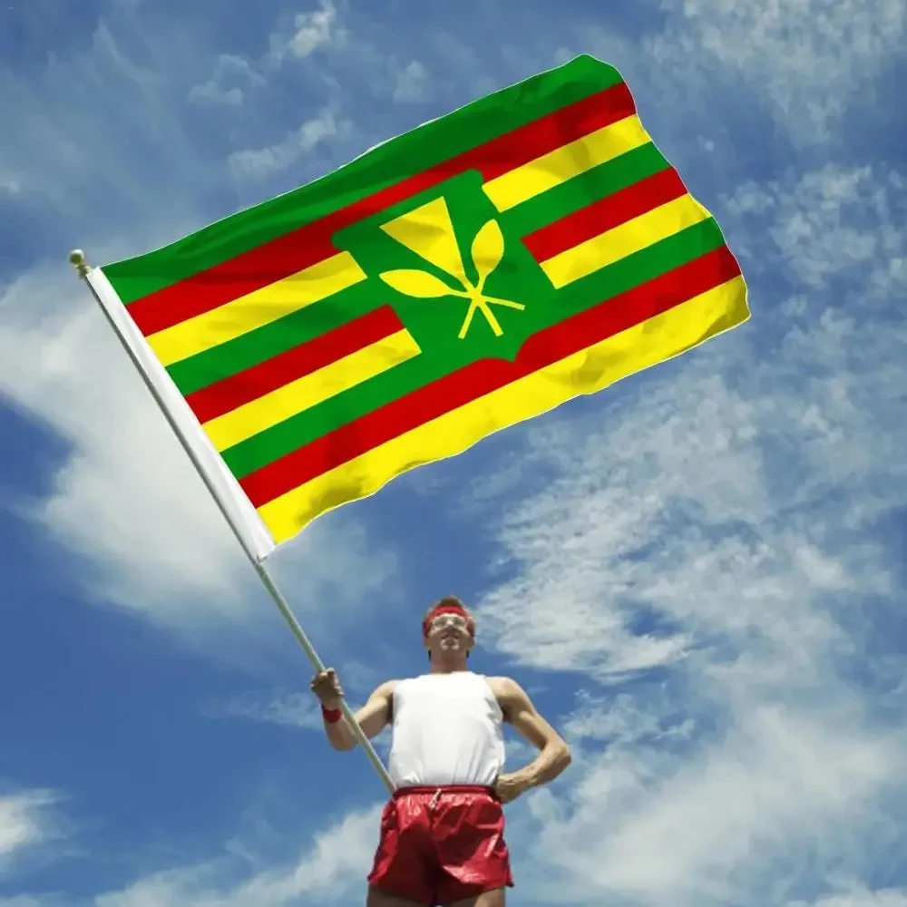 Bandera Kanaka Maoli de 90x150 CM para decoración