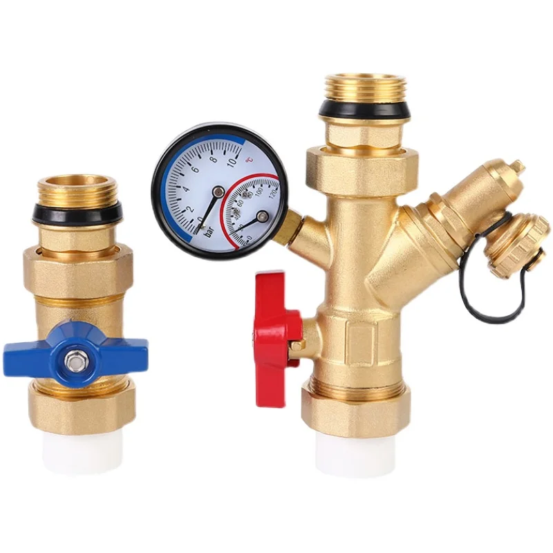 Válvula PPR de 6 puntos, válvula de bola, válvula de calefacción de suelo, válvula de drenaje, filtro recto PPR25, válvula de bola de soplado - imagen 5