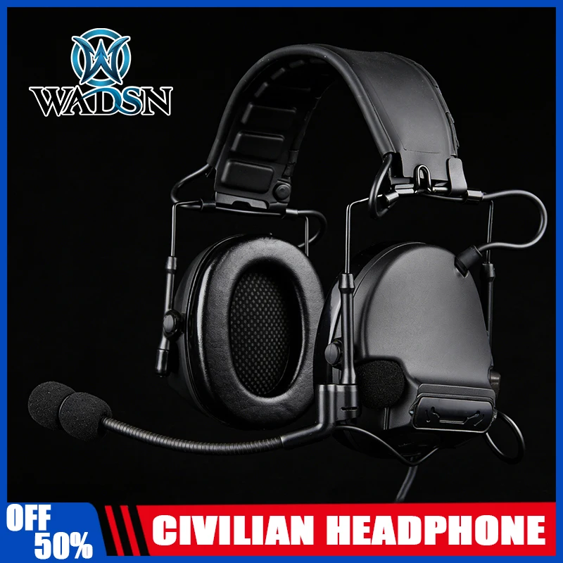 WADSN Auriculares tácticos amplificados para tiro y caza