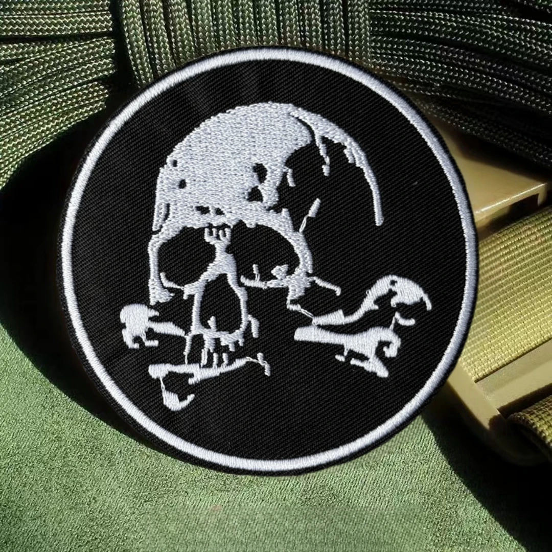 Parche pirata Jolly Roger, insignia de moral táctica, parches de gancho y bucle bordados de calavera para ropa, pegatina de equipo militar - imagen 4