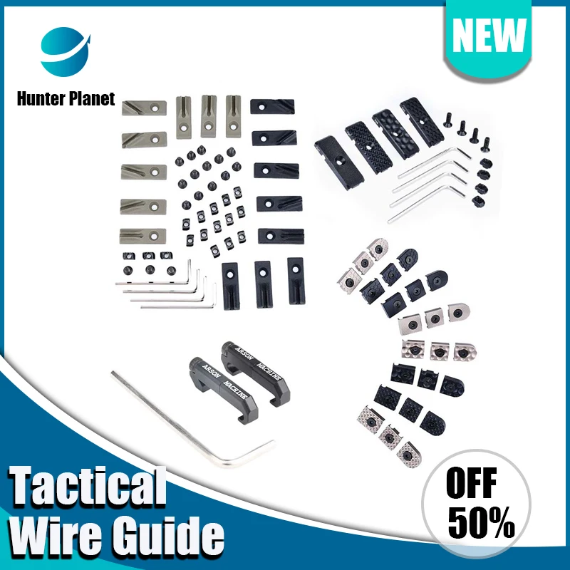 Sistema de guía de Cable Tactical CNC, gestión de cables, máquina de arado para riel MLOK KEYMOD SF M600 M300, interruptor de linterna de caza, 20mm