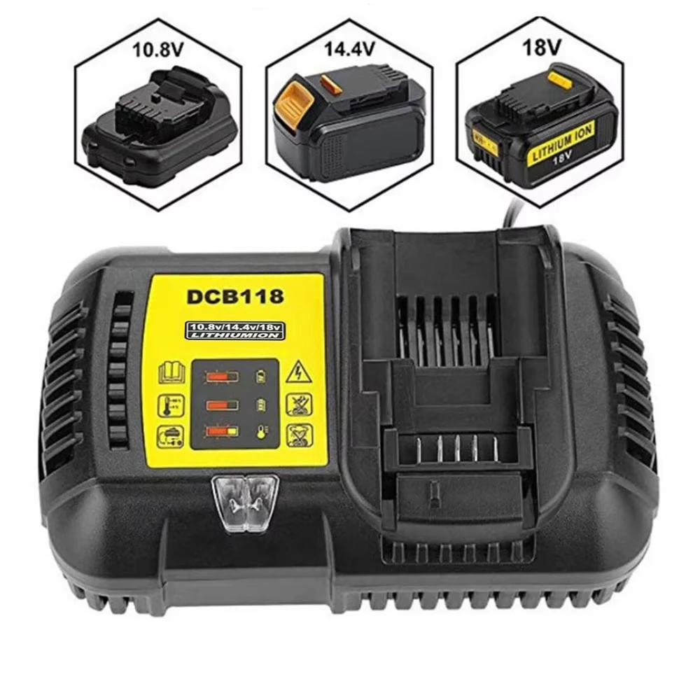 Cargador de batería rápido de 4,5a DCB118 para batería de iones de litio Dewalt 14,4 V 18V 20V DCB180 DCB181 DCB200 DCB203 DCB205 DCB115 DCB105 DCB140 - imagen 5