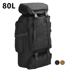 Mochila táctica Molle de 80L, bolsa de caza, mochilas impermeables, mochila de asalto para deportes al aire libre, Camping, senderismo