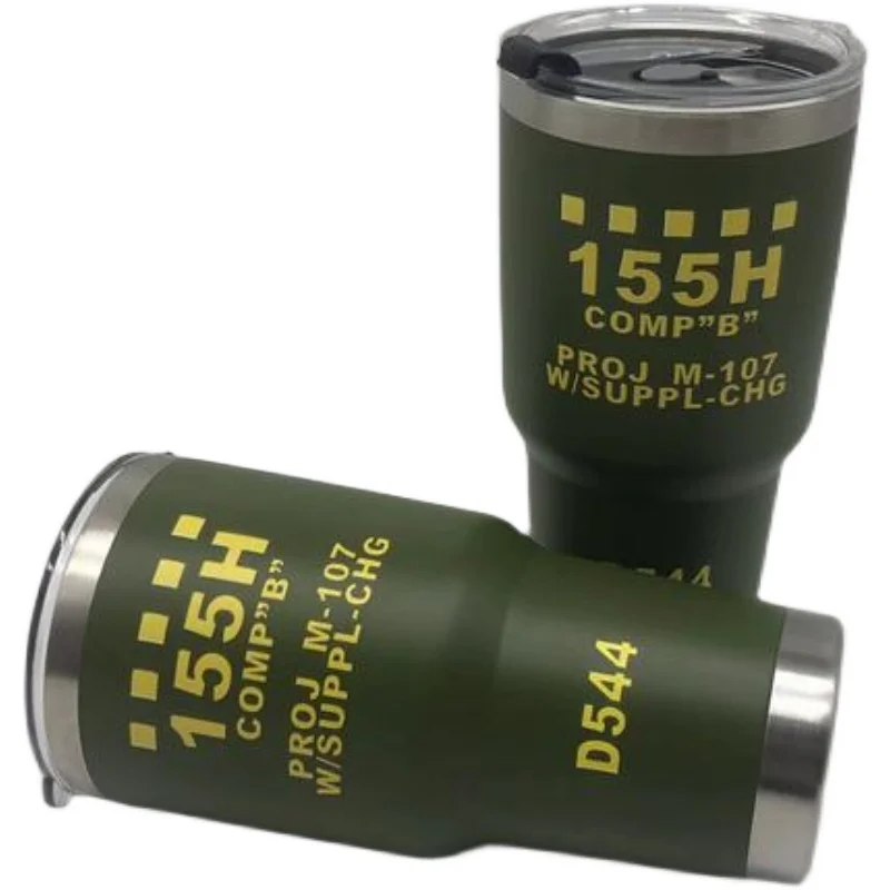 304 SUS CUP Outdoor 155MM Caliber Grenade Model taza de aislamiento taza de hielo - imagen 5