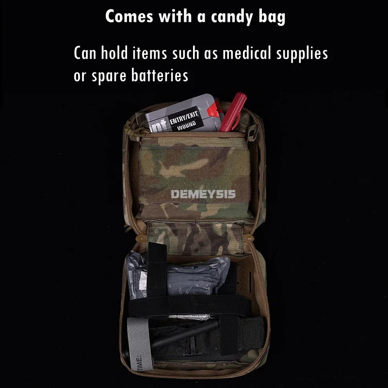 Bolsa táctica Molle EDC, botiquín de primeros auxilios con Clips para cinturón, soporte para teléfono, riñonera, bolsa de herramientas de utilidad EMT de emergencia, bolsa de caza - imagen 5