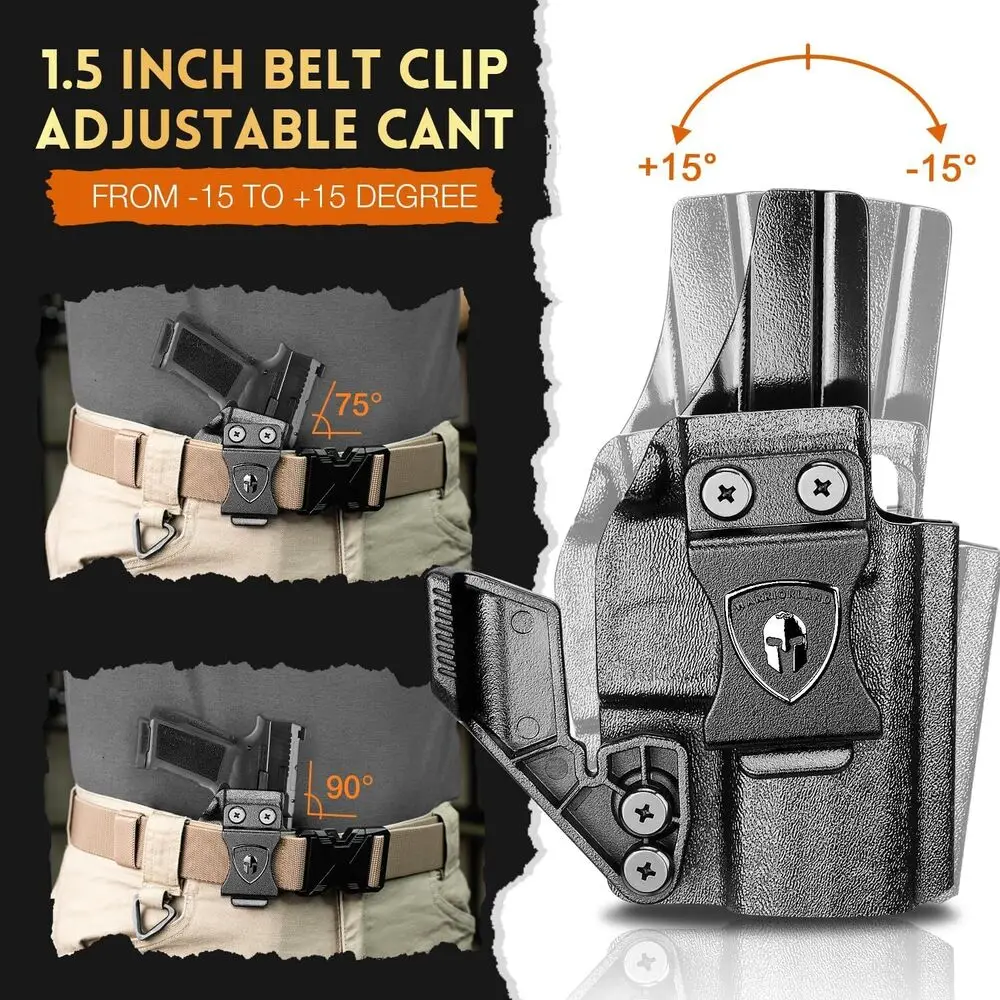 Compatible con pistola Canik Mete MC9, funda IWB Kydex con corte de garra y óptica, mira de montaje, sonido de clic de bloqueo, mano derecha - imagen 2