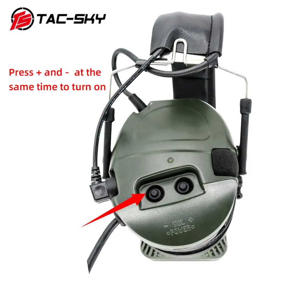 TAC-SKY COMTA I orejera de silicona walkie-talkie táctico auriculares reducción de ruido auriculares de tiro y enchufe Kenwood U94 Ptt - imagen 3