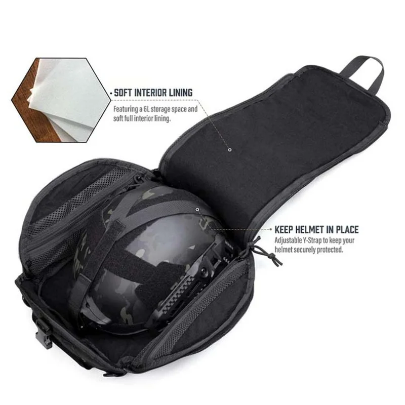 Bolsa para casco táctico al aire libre con montaje MOLLE, bolsa para máscara de gas, respirador rápido, bolsa para casco Wendy, herramientas - imagen 5