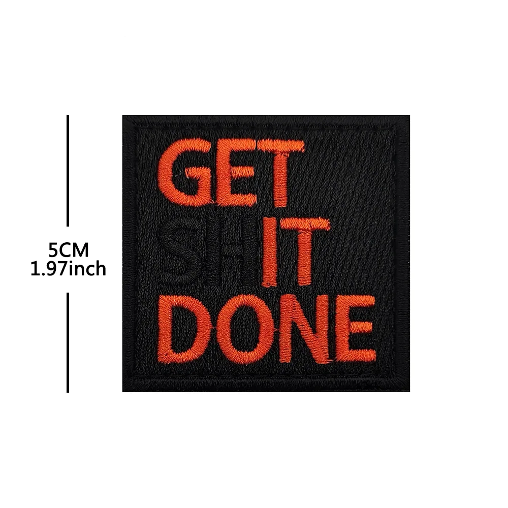 GET SH! Parche T DONE, insignia de moral táctica, parches de gancho y bucle bordados para ropa, equipo militar, pegatina para casco - imagen 4