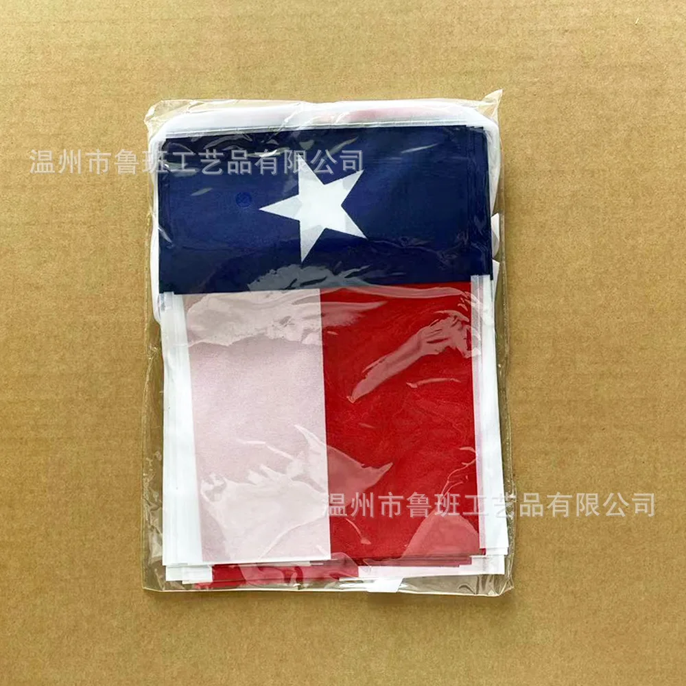 Banderines SKY FLAG de Texas, 14x21cm, 20 unids/lote, bandera del estado de EE. UU., banderas de cuerda de Texas, banderín para decoración de fiesta y Festival - imagen 3