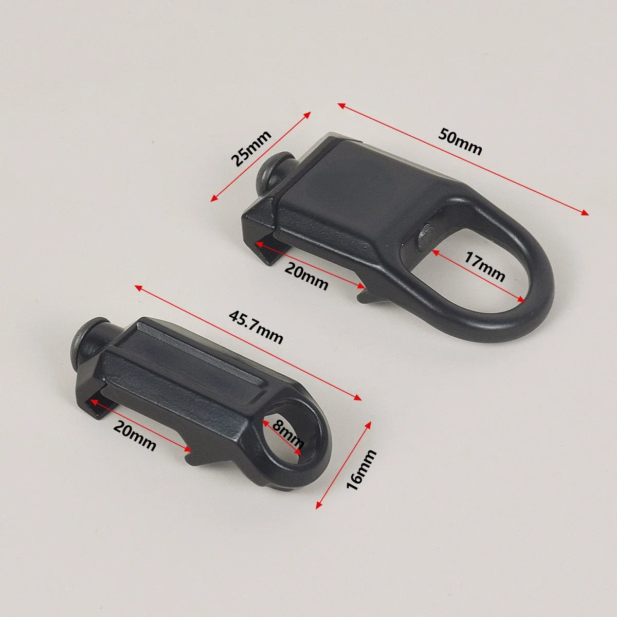Hebilla de pistola de separación rápida RSA, accesorio de montaje giratorio, adaptador compatible con riel de 20mm, accesorios para Rifle de caza, Airsoft - imagen 3