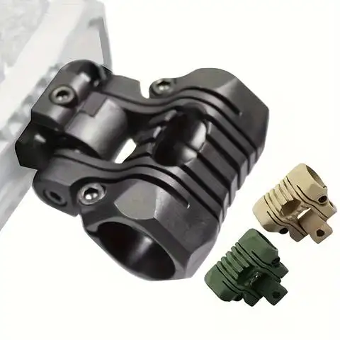 Soporte para linterna para casco, abrazadera de luz de plástico multiángulo de 25mm con llave, montaje en riel lateral, accesorio rápido para casco - imagen 4