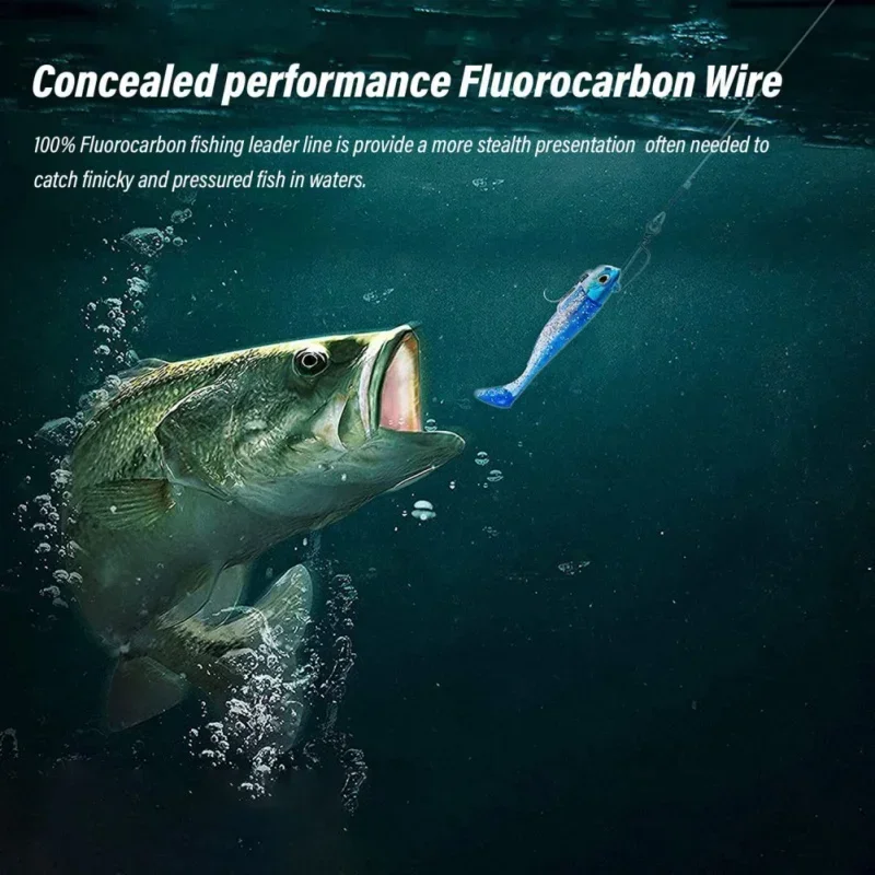 Línea de fluorocarbono con girador para pesca salada y dulce - imagen 4