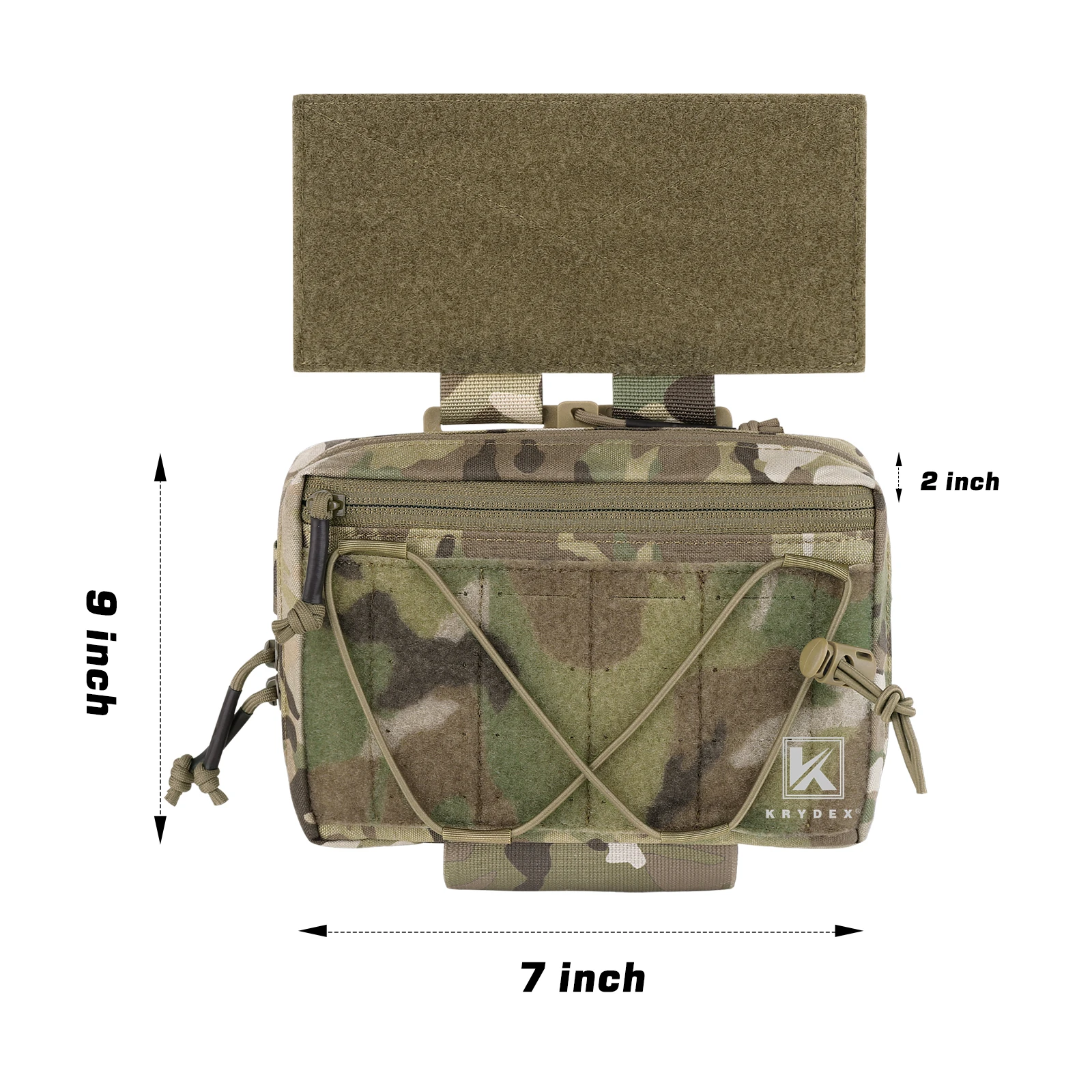 KRYDEX-riñonera táctica de liberación rápida, bolsa de caída colgante, Modular, 9 "x 7" x 2 "para portador de placa, chaleco, aparejo de pecho - imagen 5