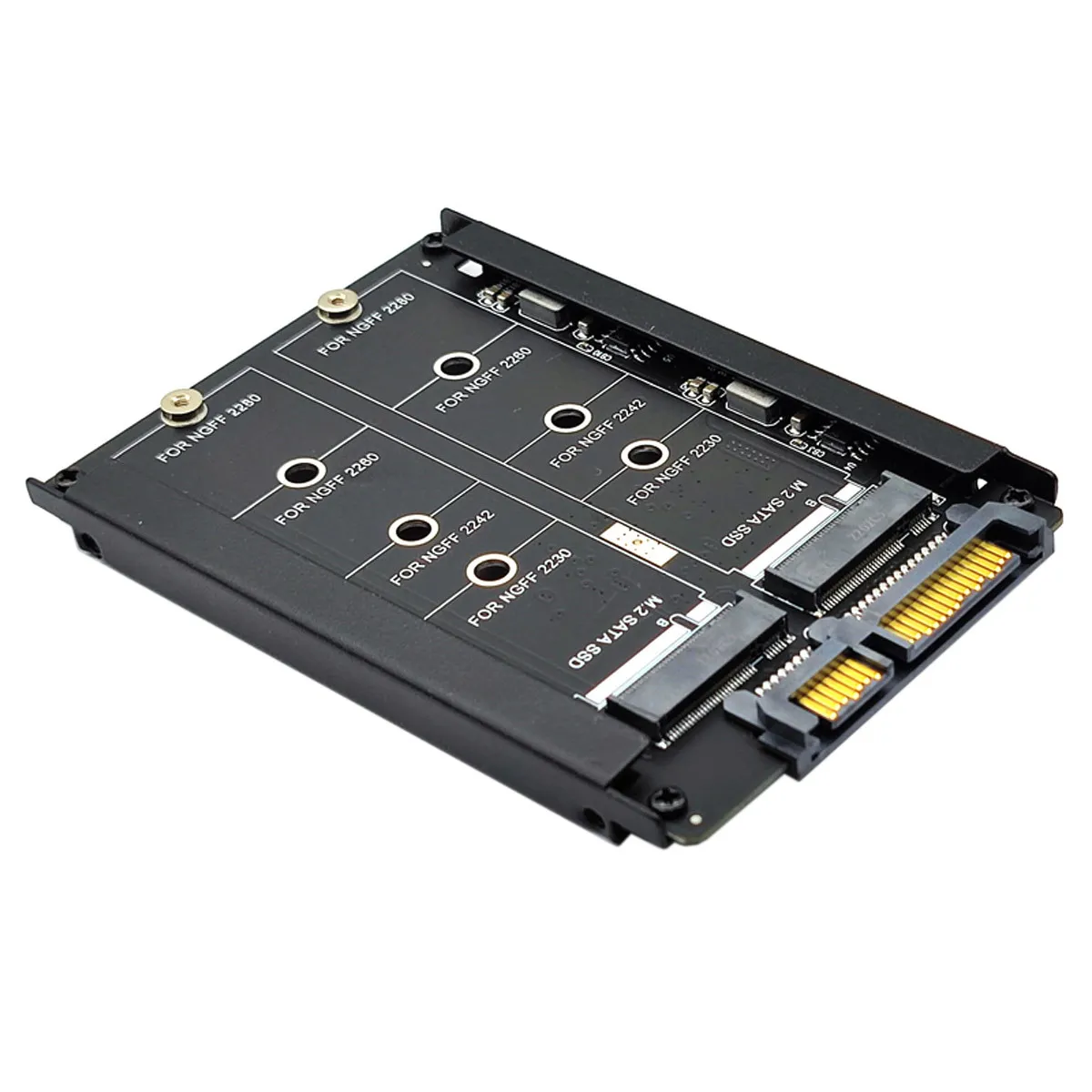 Chenyang-Tarjeta Dual JBOD Raid0 Span Bridge NGFF B + M Key M.2 SSD a SATA Combo HDD de 2,5 pulgadas - imagen 2