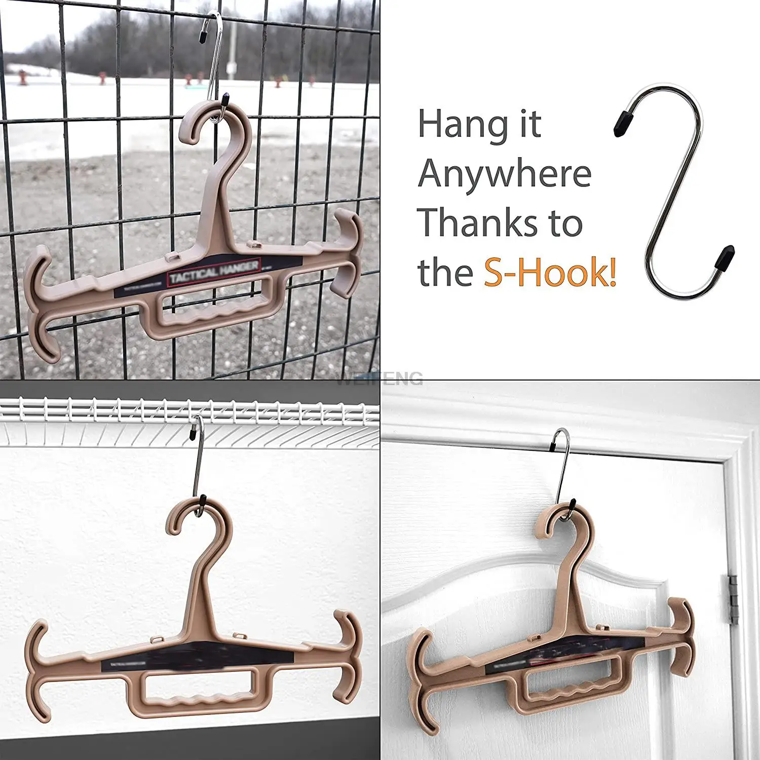 Colgador de chaleco táctico de alta resistencia, Perchero de armadura corporal, organizador de accesorios de chaleco de caza, casco militar, 2 paquetes - imagen 3