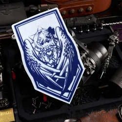 Insignia de moral de chica Ángel de Anime, parche de gancho y bucle con impresión táctica Chevron para ropa, brazalete del ejército militar, pegatinas para mochila