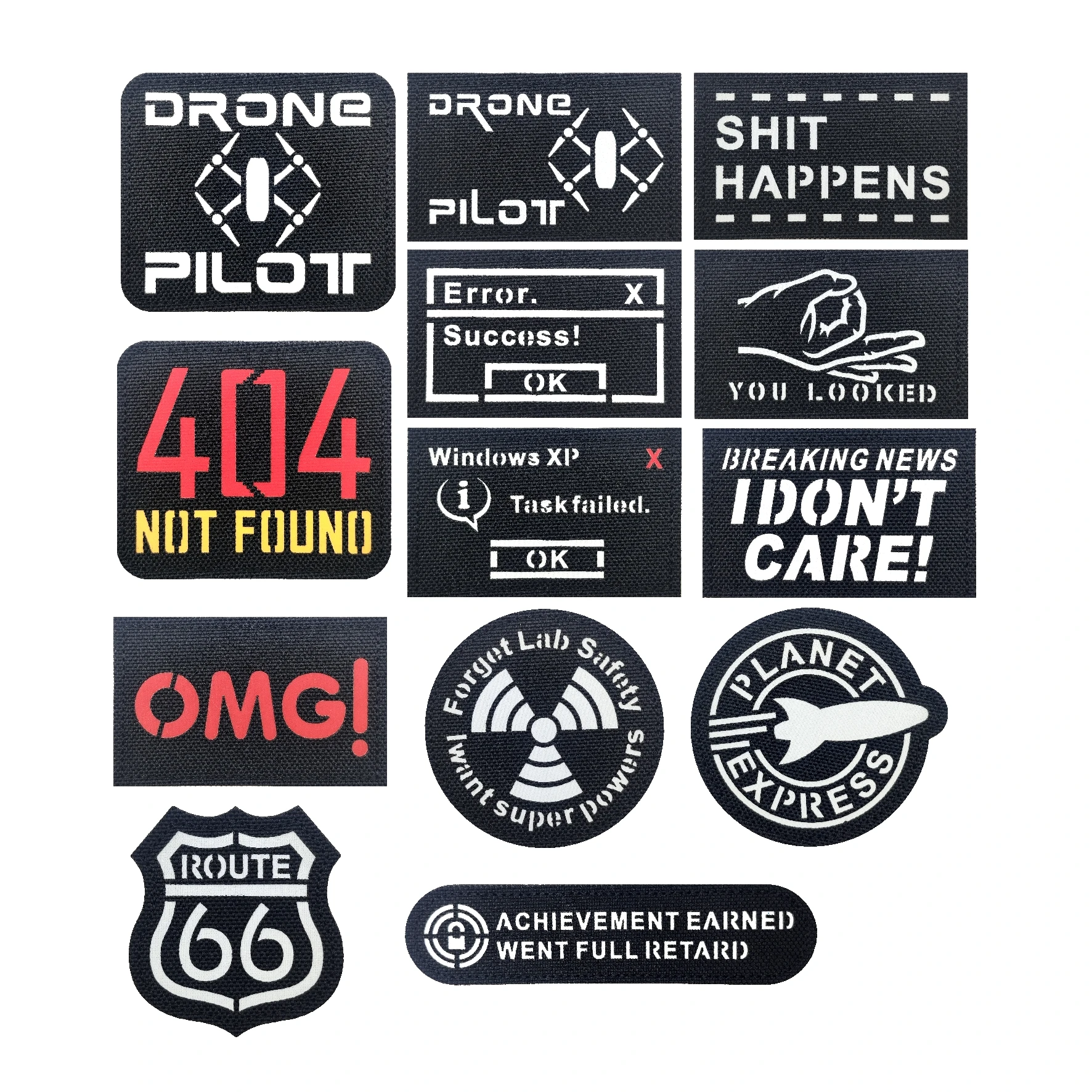 Estoy bien, vendaje cruzado, calavera, te parece bien, gesto divertido 404, NO FOUNO, mochila táctica, disfraz, parche de gancho y bucle bordado - imagen 5